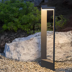 Geometric Design Waterproof LED Black Modern Outdoor Pathway Lights