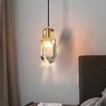 Simple Luxury Crystal Shade 3 Step Dimming Copper Modern Pendant Lights
