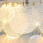 Round Small Glass Seashells 3 Step Dimming Simple Post-Modern Ceiling Lamp