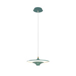 13.8'' 1-Light Round UFO Pendant Lights LED Metal Hanging Lighting Small Spaceship Pendant Lamp for Bar