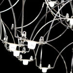 Stainless Steel Crystal Pendants Raindrops LED Italian Style Chandelier