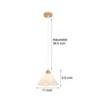 Acrylic Flower Creative Elegant Wood White Nordic Pendant Lights Chandelier