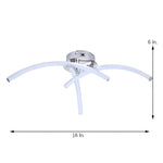 Geometric 3 Line LED Modern Ceiling Lights Flush Mount Lighting Chandelier