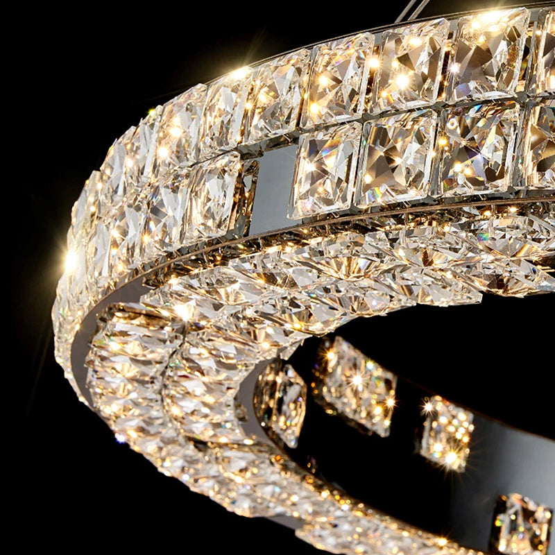 Bacci 2-Tier Crystal Chandelier Light