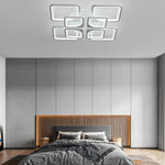 Square Creative Stepless Dimming with Remote Modern Ceiling Light Fixture