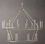 19TH C. ENGLISH OPENWORK TWO-TIER ROUND CHANDELIER 62"