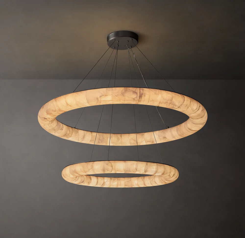 Rivage Lisse Two-Tiered Round Chandelier 61"