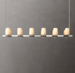 Pauillac Fabric Shade Linear Chandelier 60"