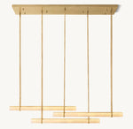 Audubon Alabaster Triple Bar Linear Chandelier