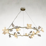 Churippu 12-Light Pale Silver Leaf Chandelier Ceiling Fixture