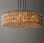 Chiara Smoke Glass Round Chandelier 62"