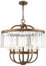 6 Light Hand Painted Palacial Bronze Chandelier