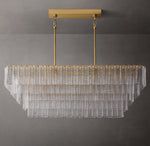 Sirene Clear Glass Rectangular Chandelier 59"