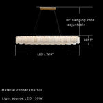 Moonshade Marble Dining Room Chandelier