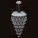 Corp Icicle Nine-Light Chrome Finish with Clear-Crystals Chandelier