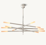 Rousseau 10-Light Mobile Etched Rod Chandelier