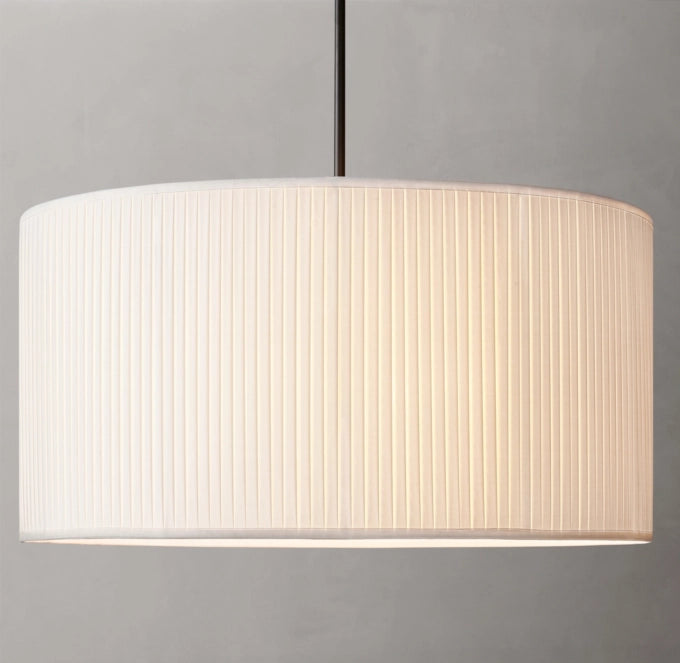 Reed?Pleated Drum Pendant