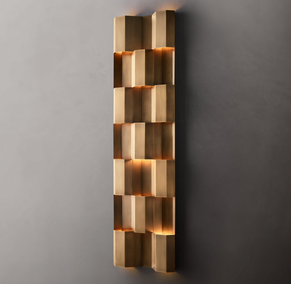 Modernist Grid Grand Sconce