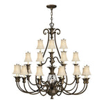 Plantation Pearl Bronze Twenty-Two Light Chandelier