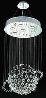 8 light polished chrome galaxy Contemporary Crystal Chandelier