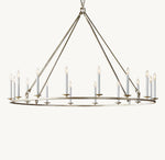 19TH C. ENGLISH OPENWORK ROUND CHANDELIER 60"