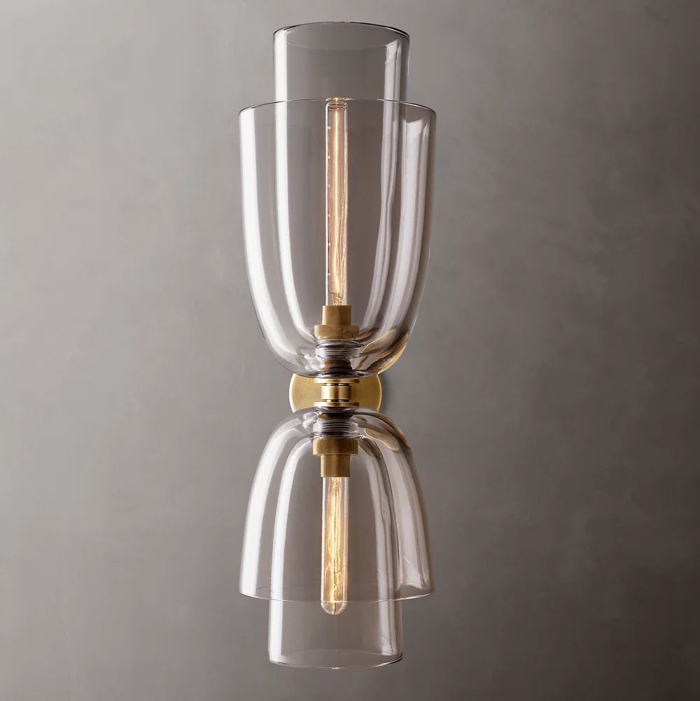 Blom Clear Glass Cloche Grand Sconce