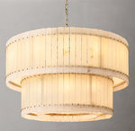 San Marco Alabaster Round Tiered Chandelier 48"