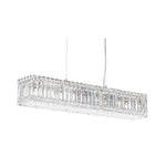 Stainless Steel 10-Light Clear Spectra Crystal Pendant Light, 29.5W x 5H x 29.5D