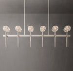 Boule De Cristal Clear Glass Double Linear Chandelier 60"