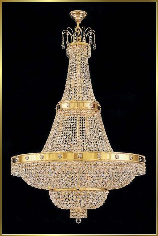 Entryway/ foyer crystal chandelier in gold plated finish