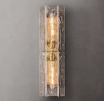 Lattice Smoke Glass Sconce 30"