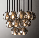 Boule De Cristal Smoke Glass Round Cluster Chandelier 19"