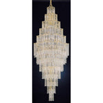 Gold 41-Light Clear Gemcut Pendant, 20W x 52H x 20D