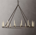 19TH C. ENGLISH OPENWORK ROUND CHANDELIER 60"