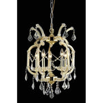 Maria Theresa Swarovski Elements Crystal Golden Teak Five Light 23-in Chandelier