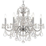 Chrome Clear Majestic Crystal Six-Light Chandelier