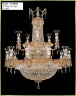 Entryway/ foyer crystal chandelier in gold plated finish