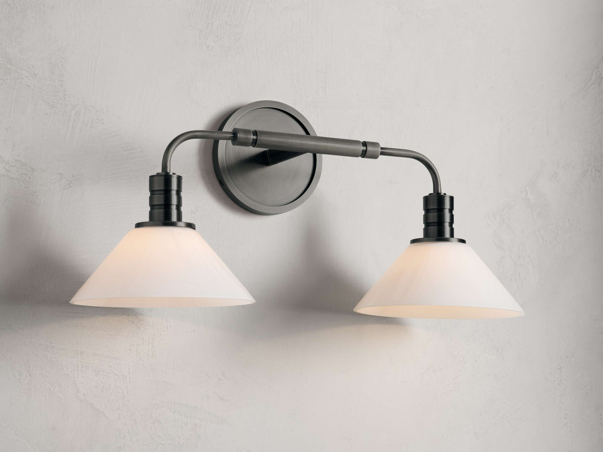 Theron Double Sconce in Bronze