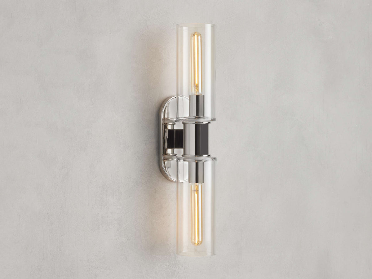 Harlin Double Sconce in Clear