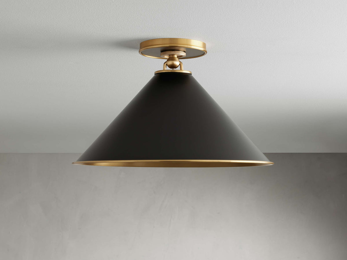 Arno Small Flush Mount in Black