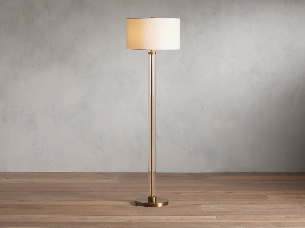 Glass Column Floor Lamp
