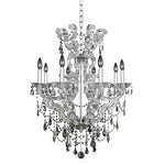 Chrome Eight-Light Chandelier with Firenze Clear Crystal