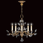 Crystal Laurel Gold Five-Light Chandelier