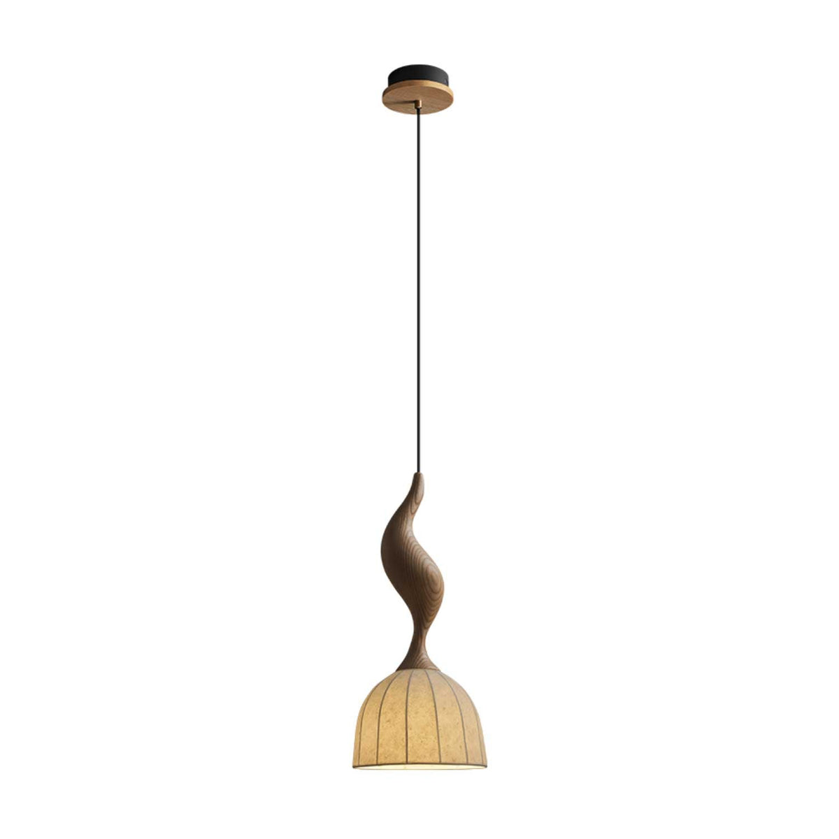 Elowen Twisted Wood Pendant Light