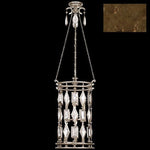 Six-Light Lantern in Venerable Bronze Patina Finish with Clear Crystal Gems