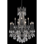 Bronze 15-Light Chandelier with Royal Cut Crystal