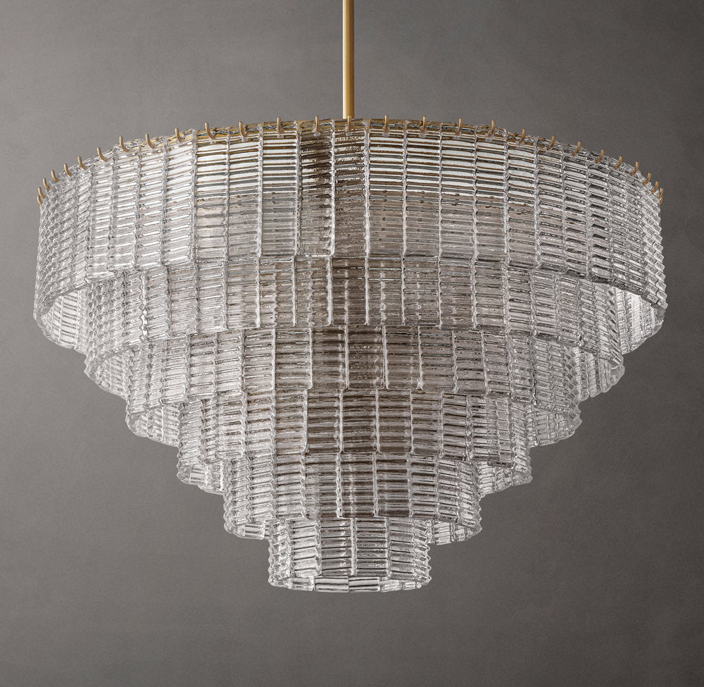 Sirene Clear Glass Round Chandelier 41"