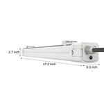 47 inch LED Linear Tri-proof Light IP65 White Vapor Tight Flush Mount Ceiling Light, 3000K/5000K