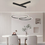 2/3 Rings Three Step Dimming Creative Modern Ceiling Lights Fixture Chandelier