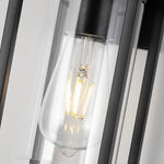 Rectangular Minimalist Iron Glass Black Retro Industrial Wall Lamp